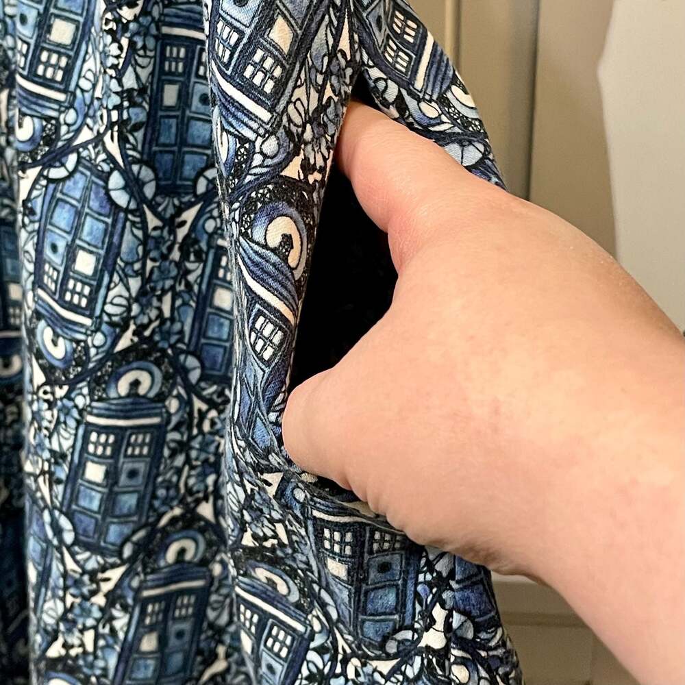 Torrid x BBC Doctor Who TARDIS Print Fit-and-Flare Dress - Picture 3 of 7